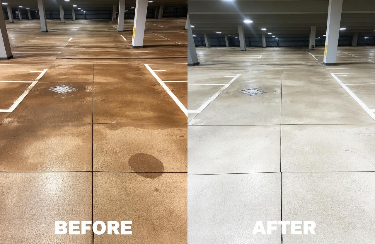 Before and after: Parking Garage Restoration